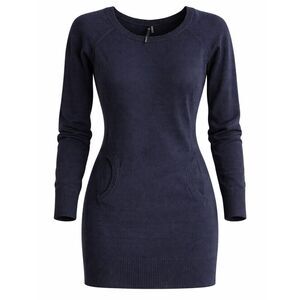 Take Out Black Sweater Dress Size M Bodycon Pockets Fitted Tunic Long Sleeve